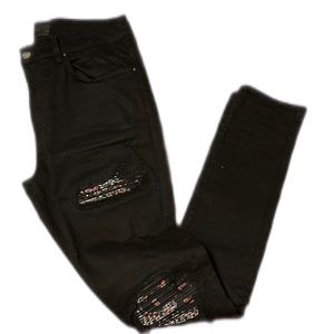 NWOT $1065 Amiri men’s black bandana jeans sz 33